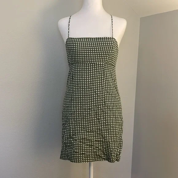 Urban Outfitters | Dresses | Urban Outfitters Green Gingham Mini Dress Size  2 | Poshmark